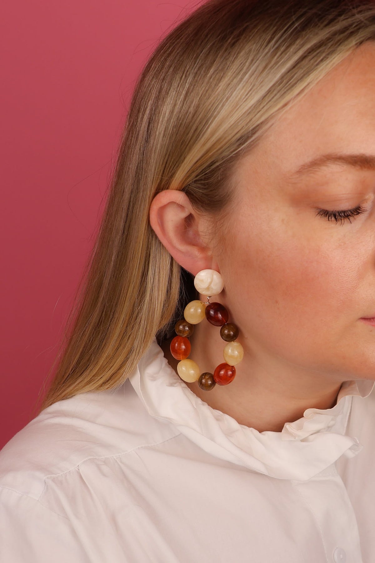 Boucles d’oreilles Giovanna - Marron, Beige et Ambre