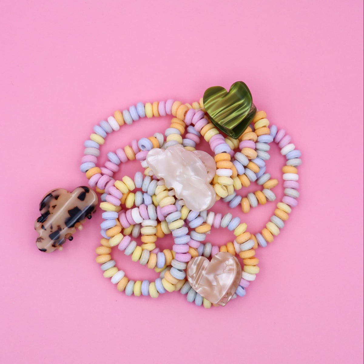 Pince mini coeur - Beige