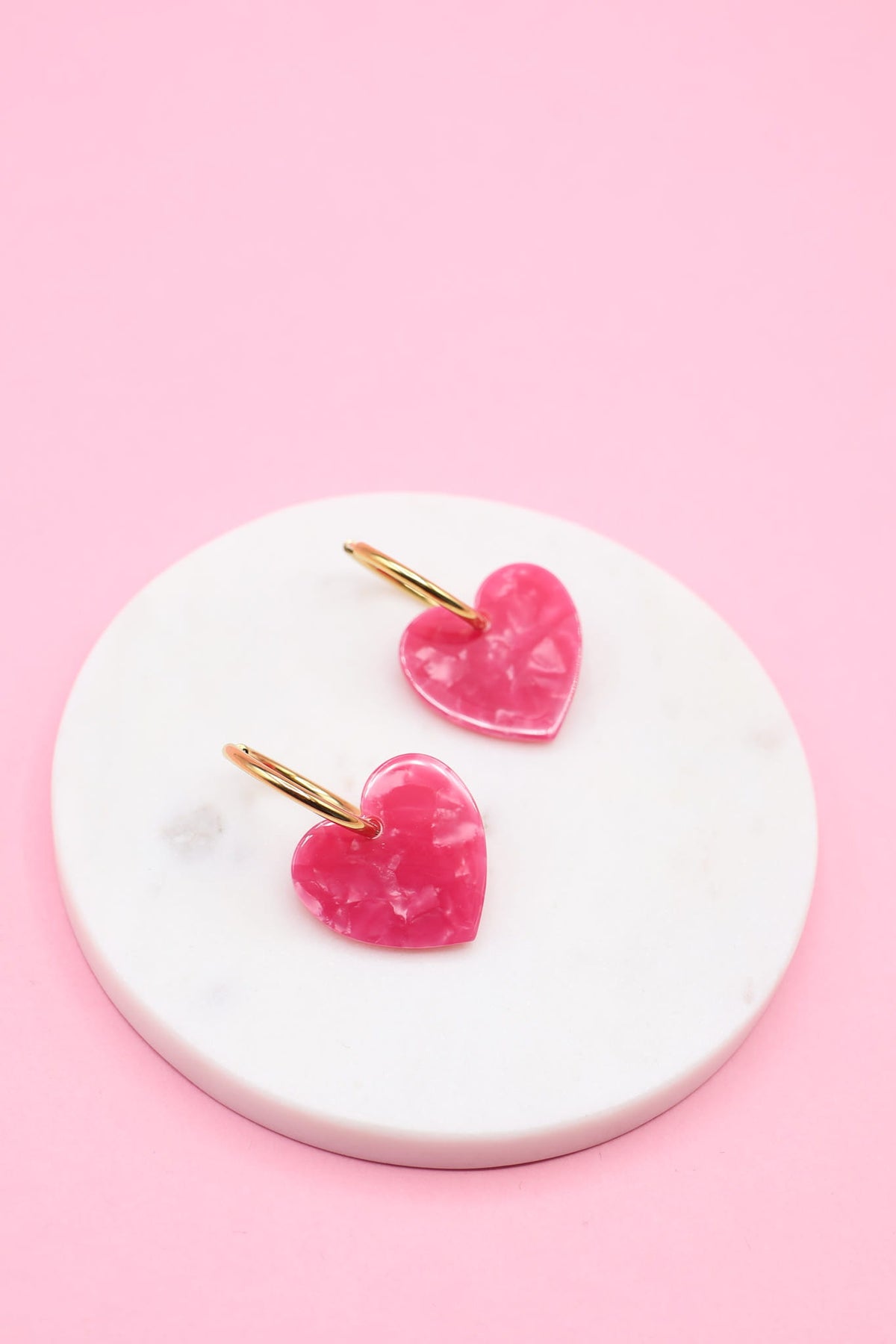 Créoles Coeur - Rose