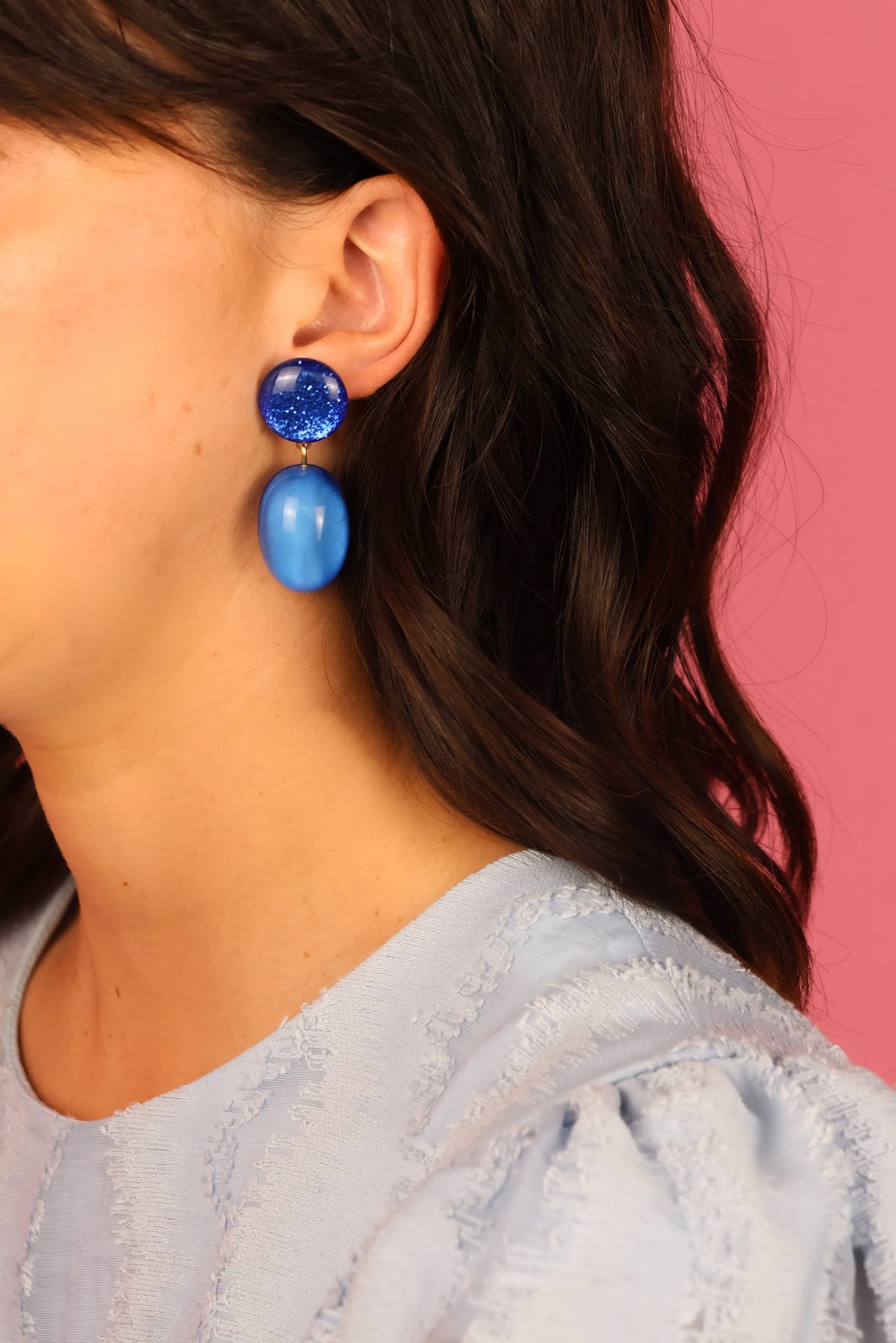 Boucles d’oreilles Aydée - Bleu Roi