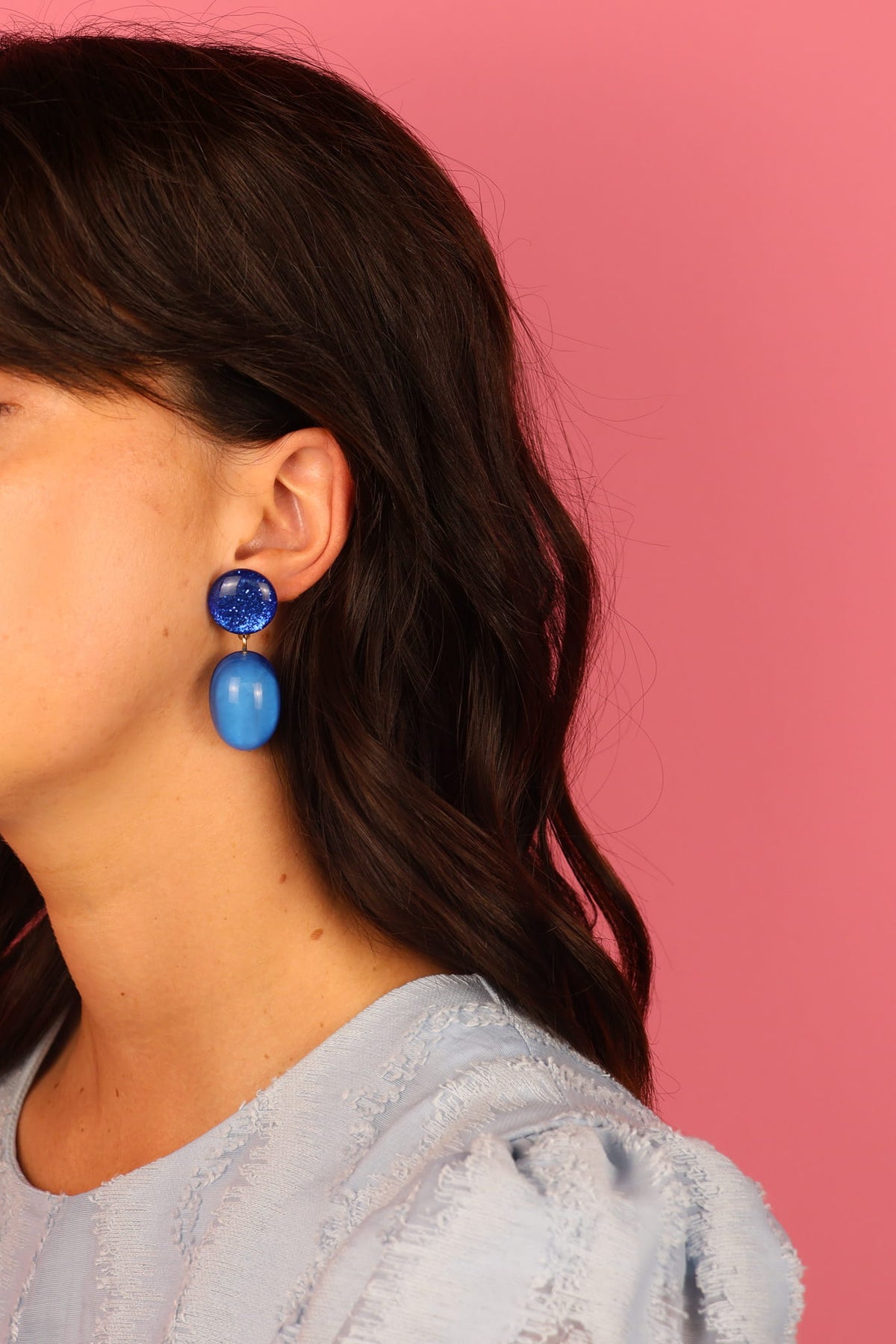 Boucles d’oreilles Aydée - Bleu Roi