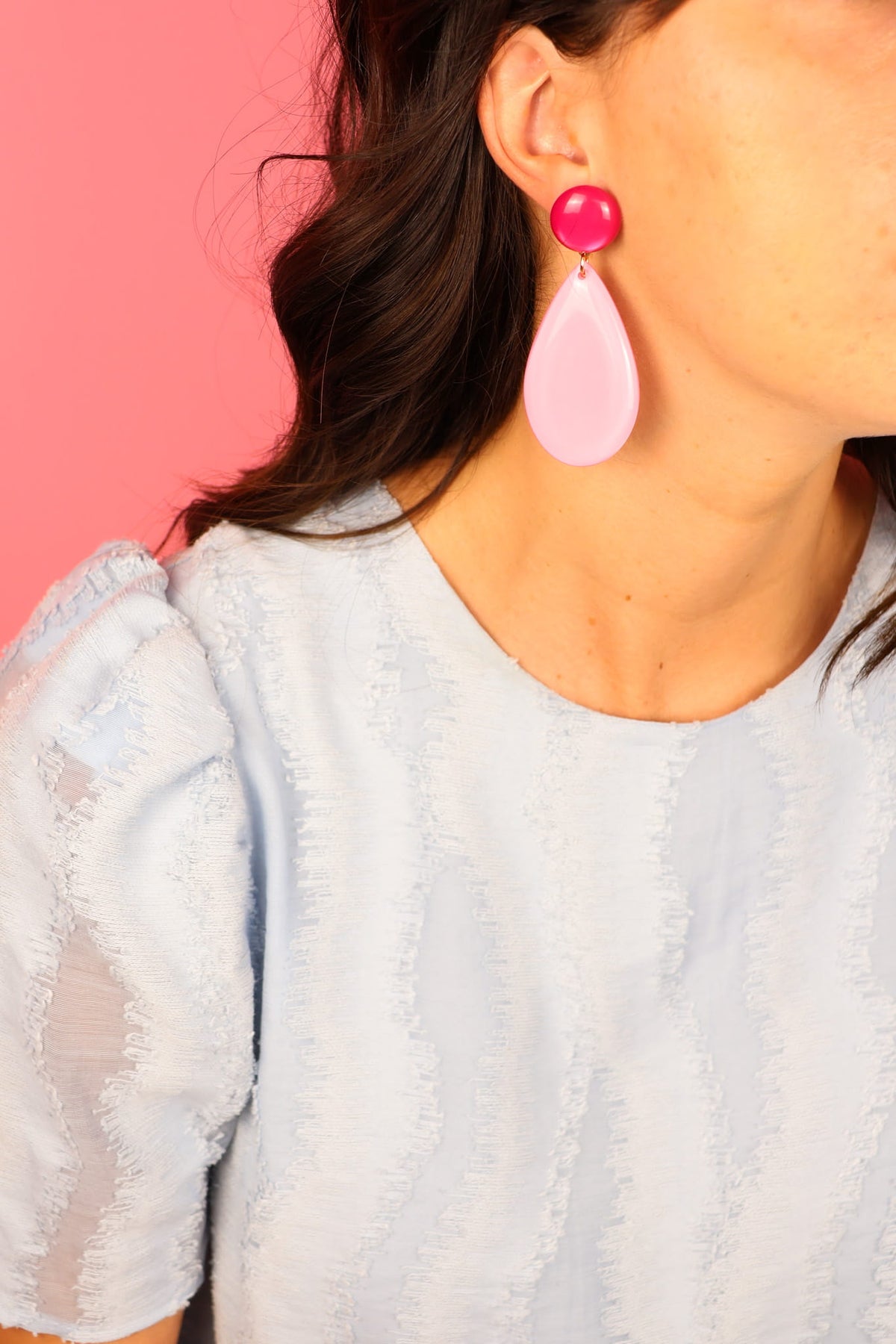 Boucles d’oreilles Gisèle - Fushia & Rose