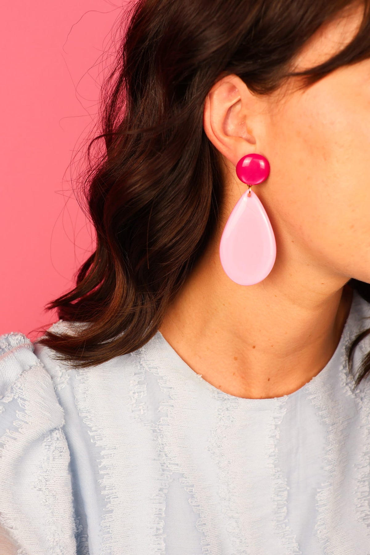 Boucles d’oreilles Gisèle - Fushia & Rose