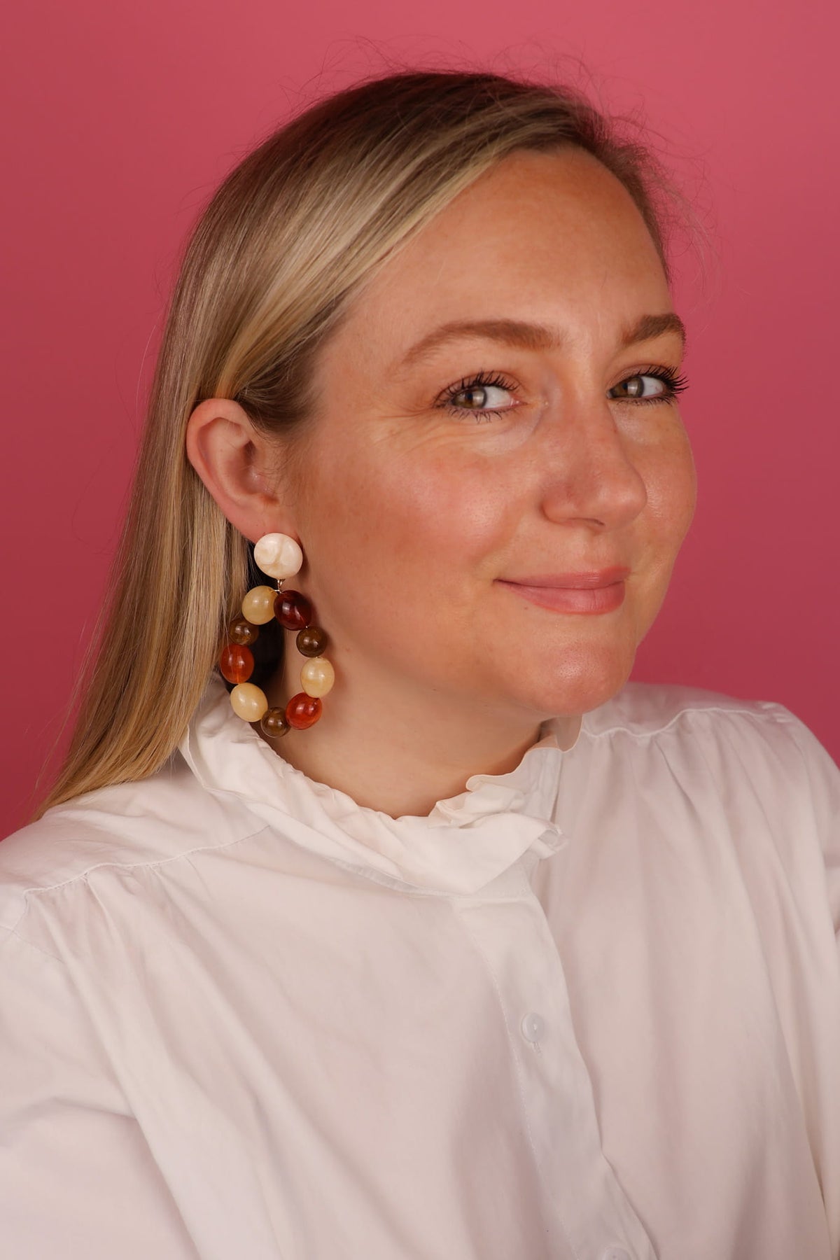 Boucles d’oreilles Giovanna - Marron, Beige et Ambre