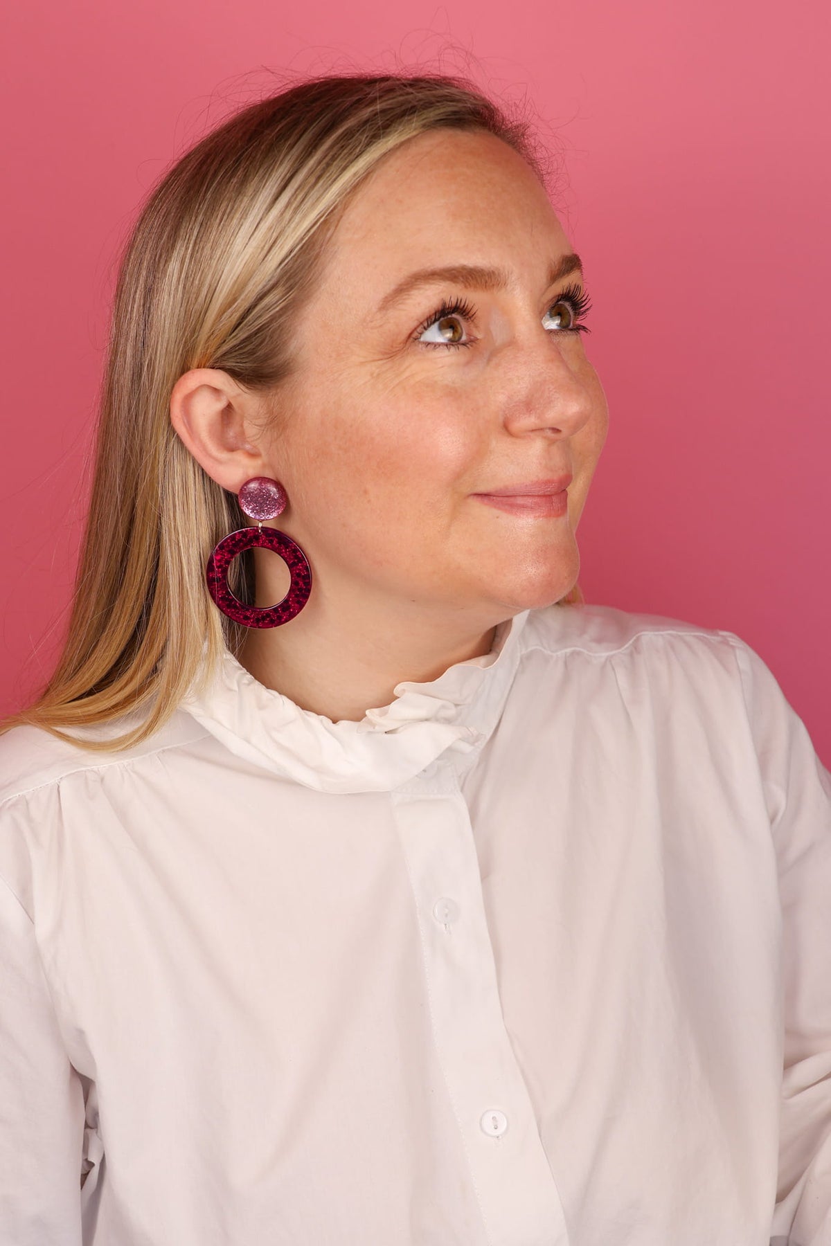 Boucles d’oreilles Esma - Rose et Fuschia